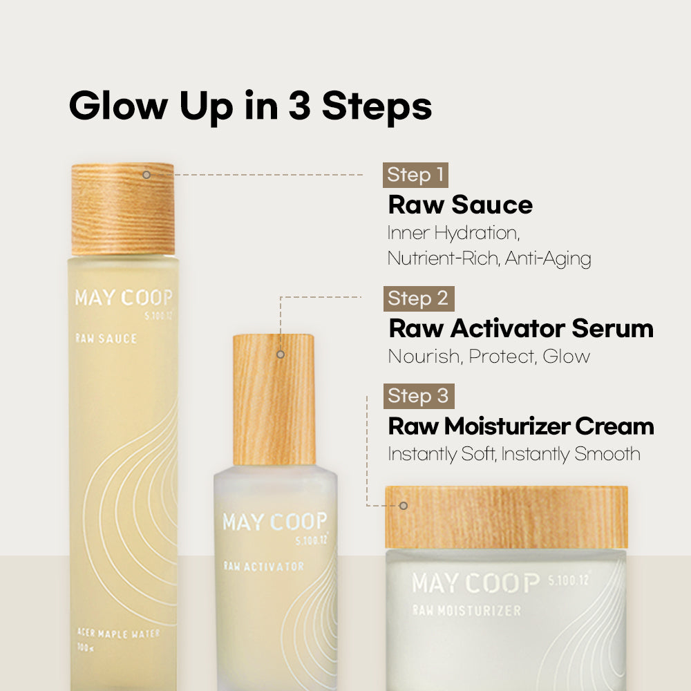 Glow Set (Raw Sauce + Activator + Moisturizer)